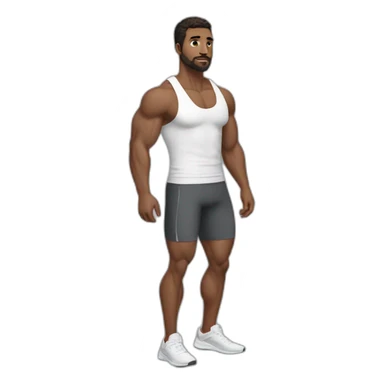 Classic workout clothes for men sticker