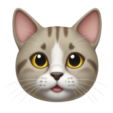 Cat with sugar on nose sticker