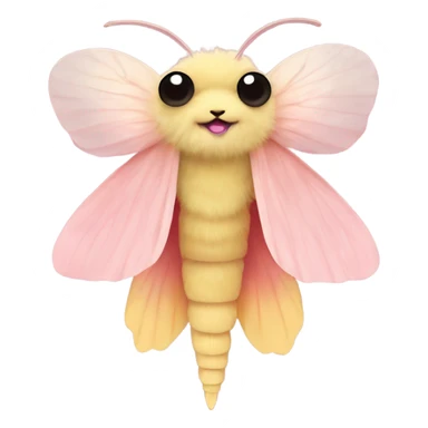 Fluffy Rosy maple moth sticker