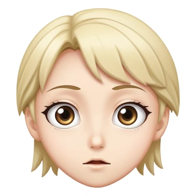 manga character with big expressive eyes sticker