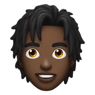 playboi carti with a vampire face sticker