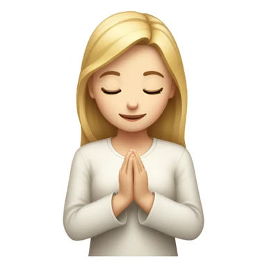 white girl praying  sticker