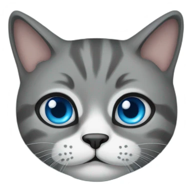 Cat with blue eyes and moustache sticker