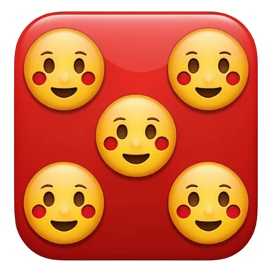x emoji red sticker
