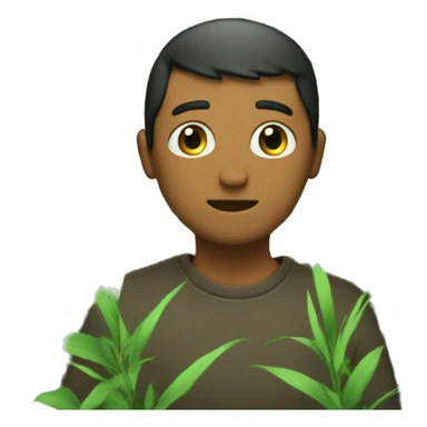 me looking out of a lot of tall weeds sticker