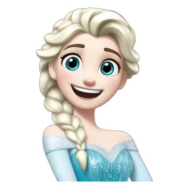 frozen elsa laugh sticker