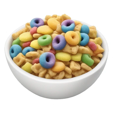 bowl of rainbow cereal sticker