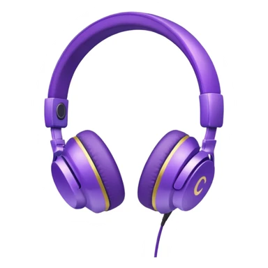 Glitter Purple and Cian headset sticker