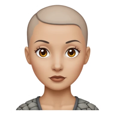 Combinar estos dos emojis 👩‍🦲🗿 sticker