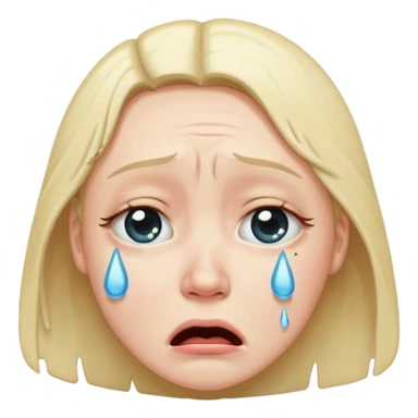 crying face sticker