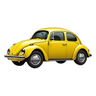 coccinelle Volkswagen jaune sticker