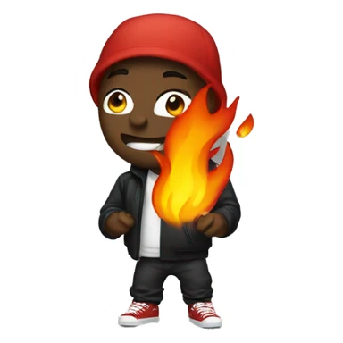 Fire with hip hop  sticker