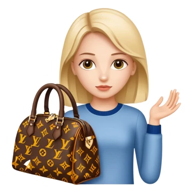 girl with louis vuitton bag  sticker