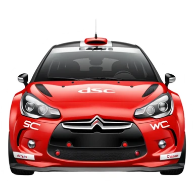 Citroën DS3 WRC front  view  sticker