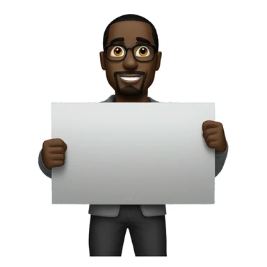 p diddy holding a blank sign sticker