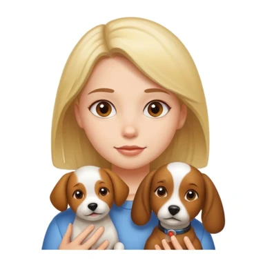 girl and her pet dog sticker