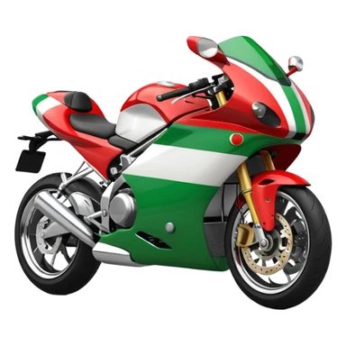 motorbike with italian flag sticker
