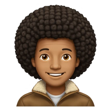 Black man afro sticker