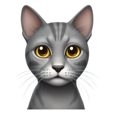 a starving grey cat sticker