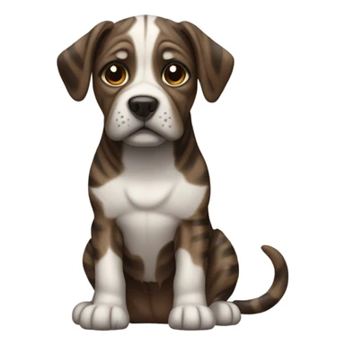 Brindle dog sticker