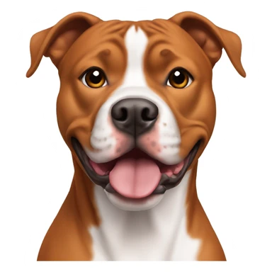 Red American Staffordshire Terrier sticker