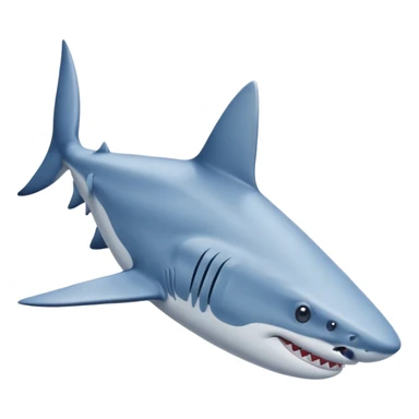 Give me a shark and put blue Nike shoes on the fins of the shark sticker