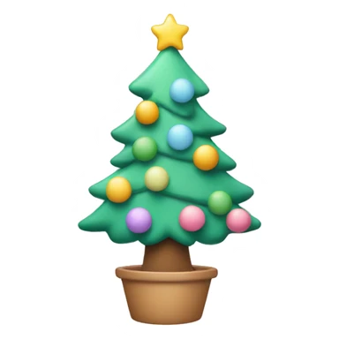 Create a cute Christmas tree with pastel colours  sticker