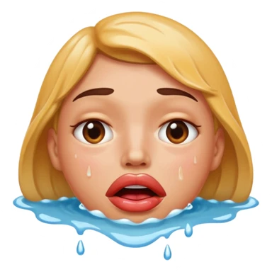 Anguished face while mouth watering sticker