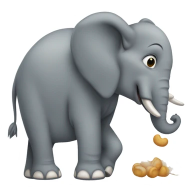 Elephant paying for peanuts  sticker