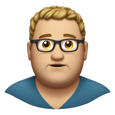 overweight man sticker