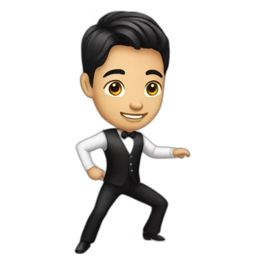 Chinese-Latin-ballroom-dancer-male sticker