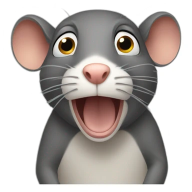 A very scared nervous anxious rat sticker
