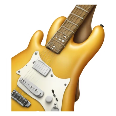 Happy slug playing electric guitar sticker