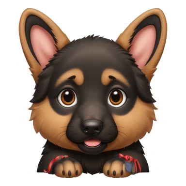 a German Shepherd puppy sticker