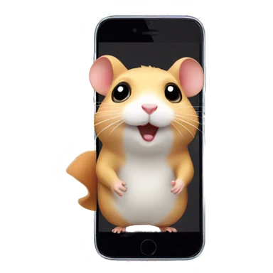 hamster calls on the smartphone sticker