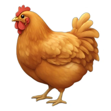 Un poulet qui mange un nugget sticker
