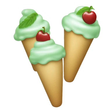 un helado verd meta sticker