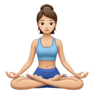white brunette girl doing yoga sticker