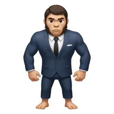 Neanderthal in suit sticker