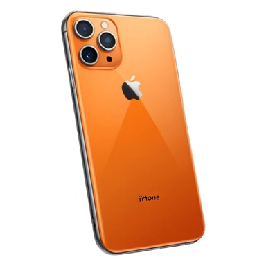 Un iPhone 17 Pro Max color naranja sticker
