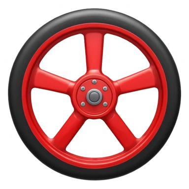 red glider wheel sticker