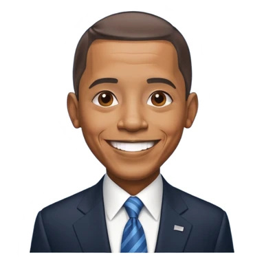"Create a realistic portrait of Obama with natural lighting & soft background." sticker