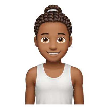 Je veut un garçon qui a des  tresse mi long c un renoi il porte un débardeur blanch sticker