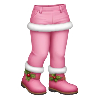 Cute pink Christmas clothes and footwear sticker