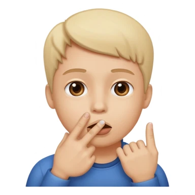 Um dedo na boca sticker