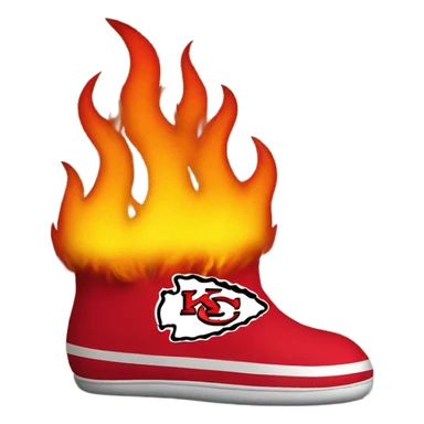 Kansas City Chiefs slippers burning  sticker