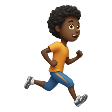 A black boy running  sticker