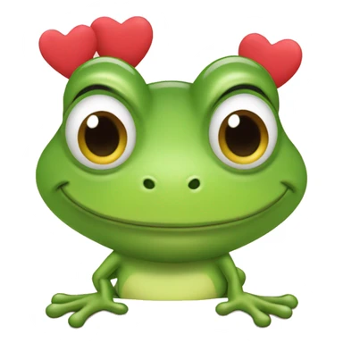 Coquette froggy with hearts sticker