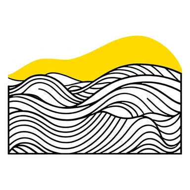 Stylized wave with Ukrainian pattern sticker