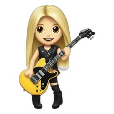 avril lavigne with an electric guitar sticker